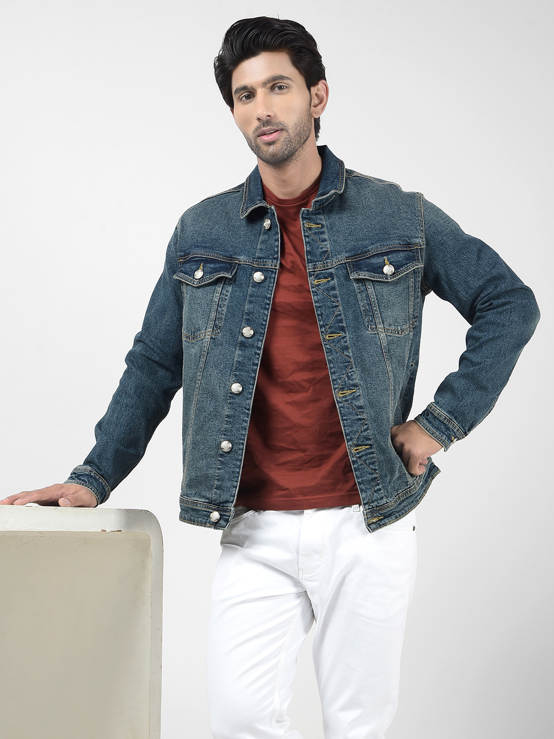 Numero Uno Men Solid Blue Jacket